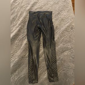 Spanx faux leather moto leggings